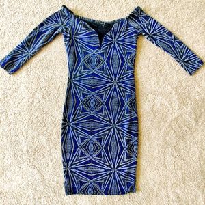 Shimmery ✨ Sparkling Bodycon Off the Shoulder Dress Size Small